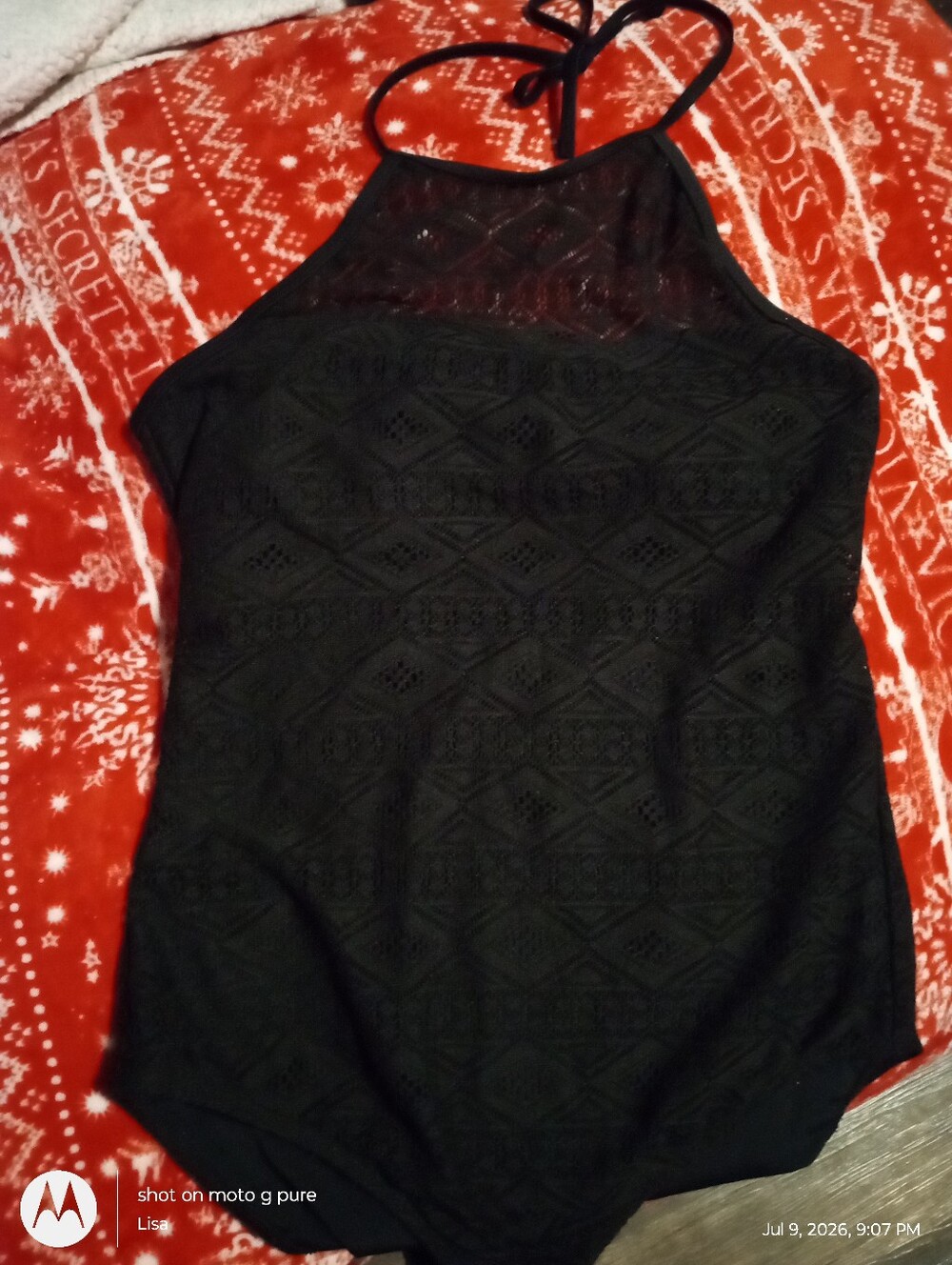 Kohl's Black Lace Halter Neck Women’s Bikini 12